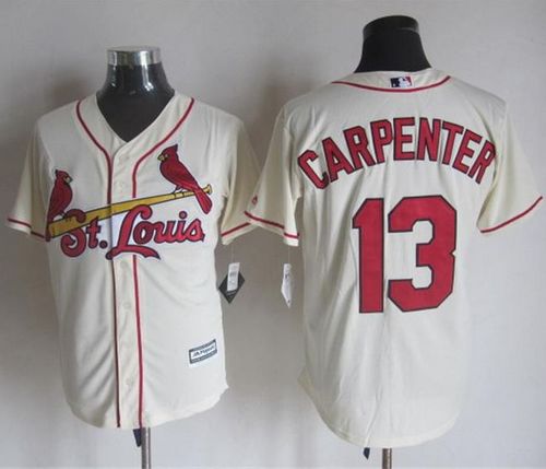 Cardinals #13 Matt Carpenter Cream New Cool Base Stitched MLB Jersey - Click Image to Close
